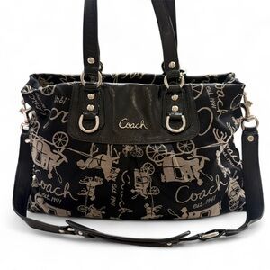 COACH Ashley Horse and Carriage Anniversary Satchel w/Shoulder Strap | F15656